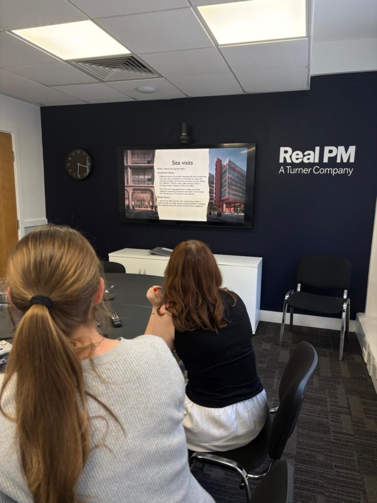 Presentation by secondary school student on their work experience at Real PM